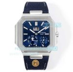Swiss Replica Patek Philippe Cubitus 5822P Grand Date Blue Dial Moon Phase Watch 45mm 
